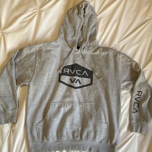 Light gray RVCA brand hoodie size L